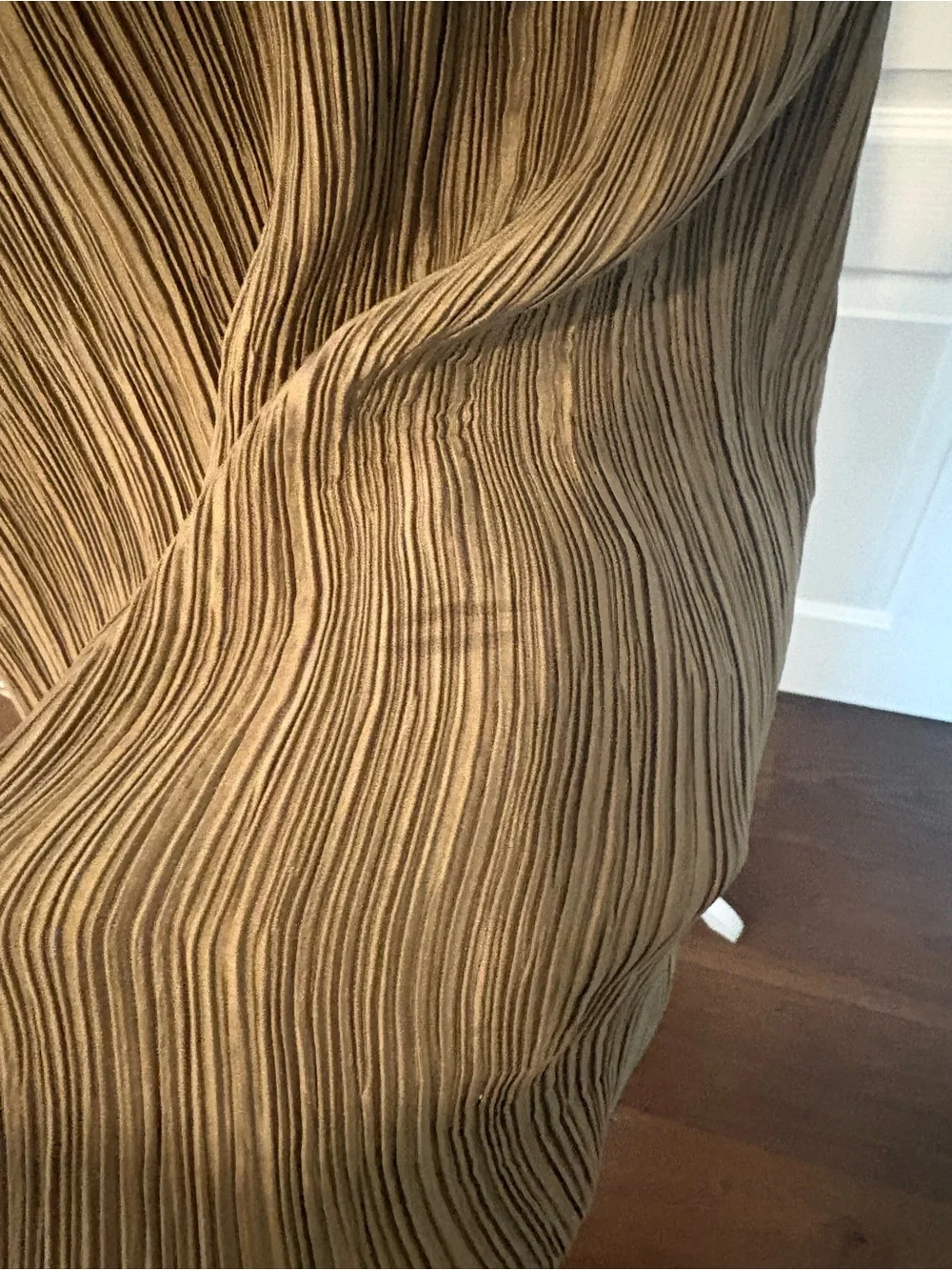 Anthropologie Olive Green Pleated Sleeveless Tunic
